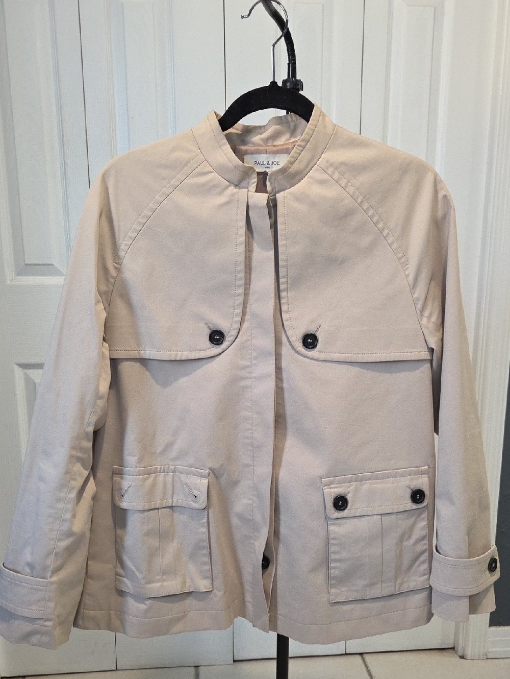 SZ 38 - Paul & Joe Beige Swing Trench Utility Jacket